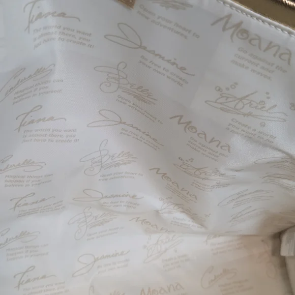 Disney Princess Bath & Body Works Gold Tote Bag Metallic Large Shopper - Picture 6 of 6